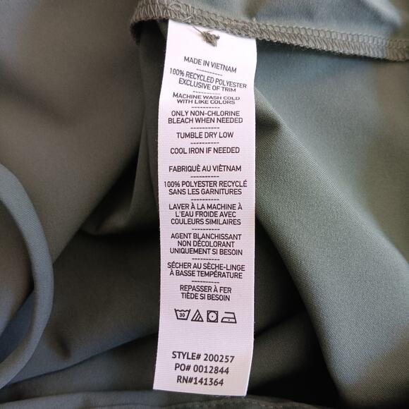 Rhone Green Mirage Performance Blouse XL - Picture 7 of 7